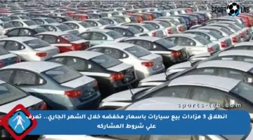 انطلاق 3 مزادات بيع سيارات بأسعار مخفضة خلال الشهر الجاري.. تعرف على شروط المشاركة